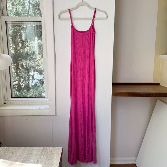 SKIMS Soft Lounge Long Slip Dress Maxi in Hot Pink XS - Picture 6 of 10